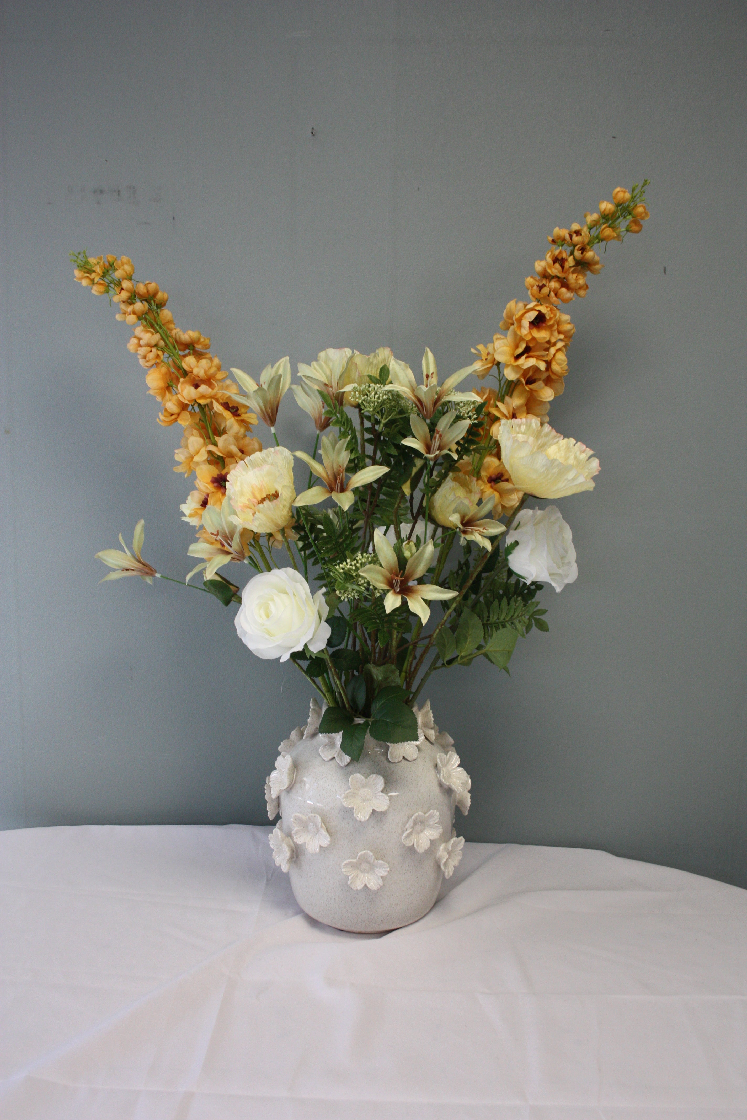 Zijden bloemen inclusief vaas