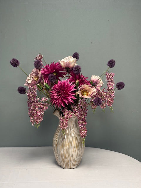 Zijden bloem Allium paars 81 cm