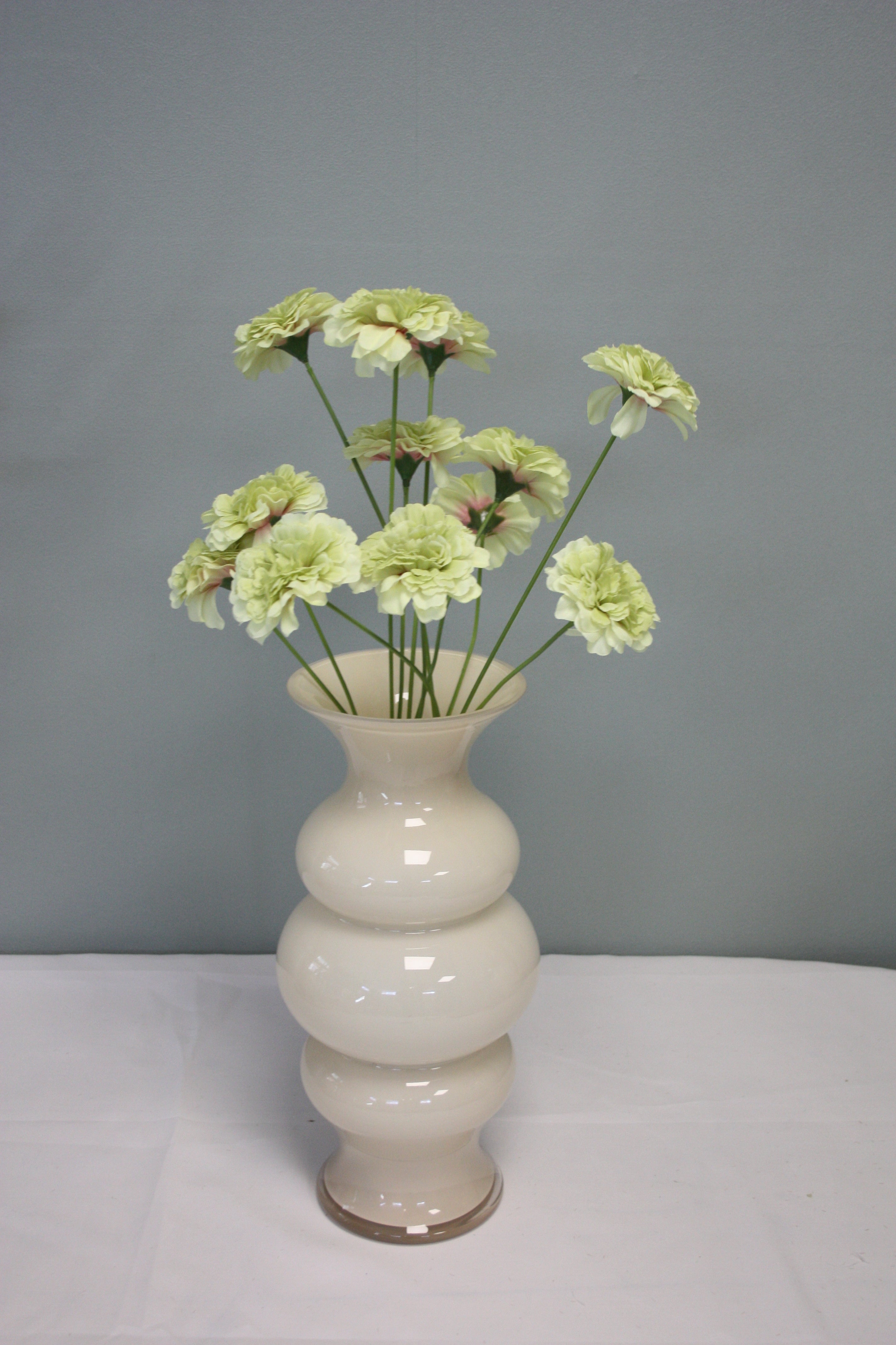 Zijden bloem Dianthus licht groen 50 cm