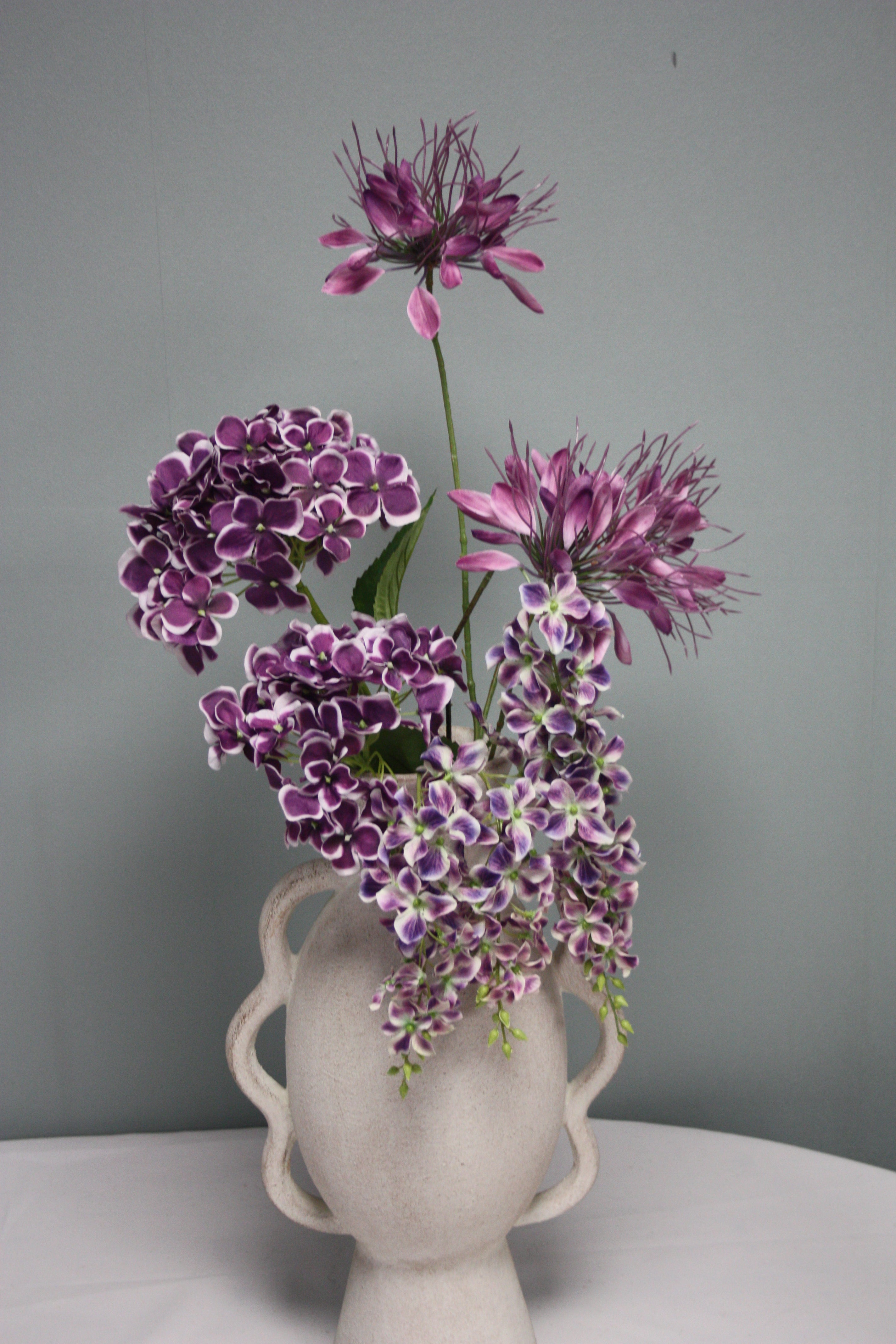 Zijden bloem Larkspur paars/ roze 110 cm