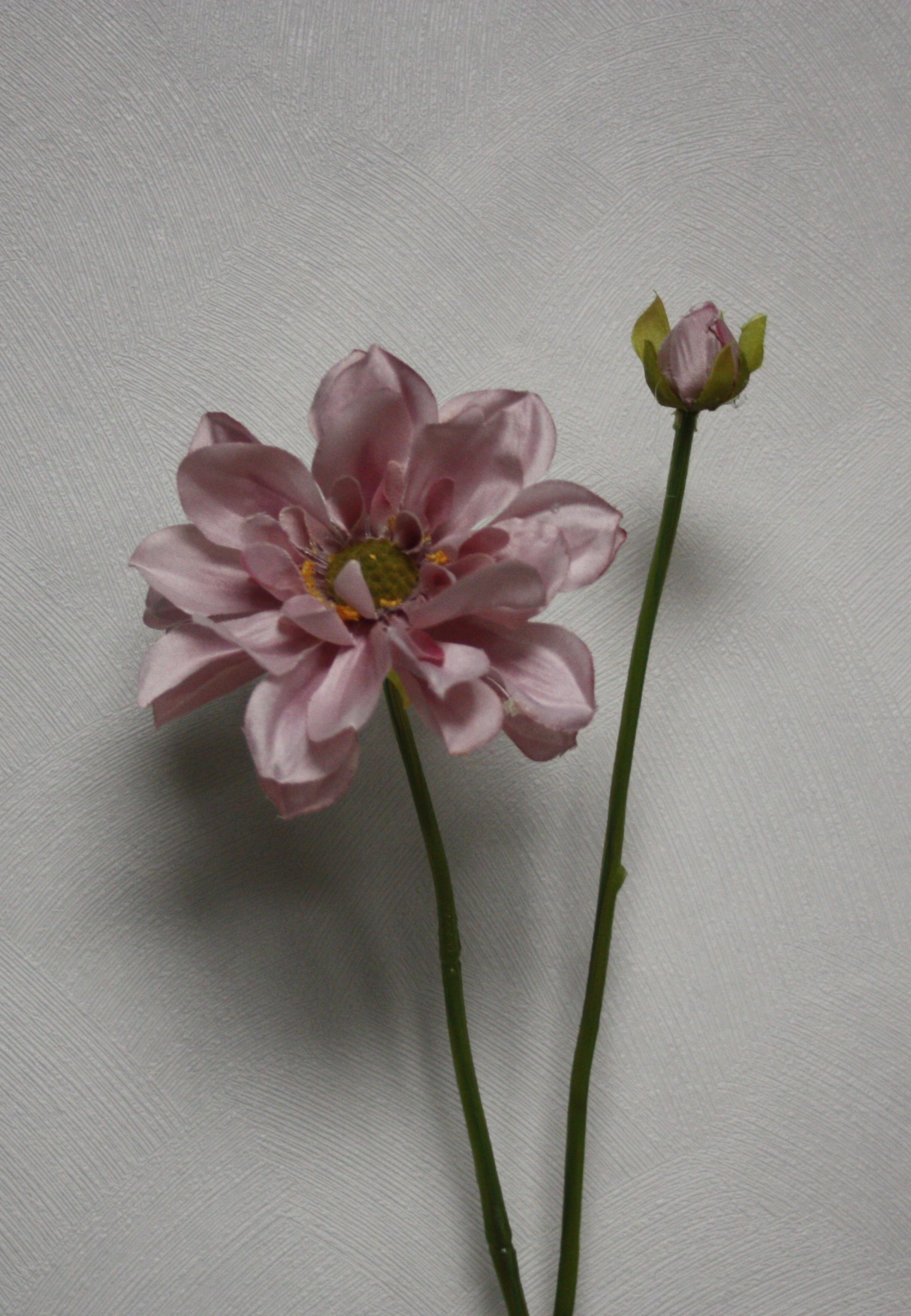 Zijden bloem Dalhia rose/beige 48 cm