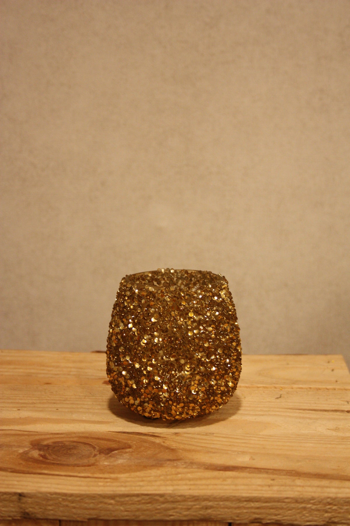 Theelicht Strass Amber
