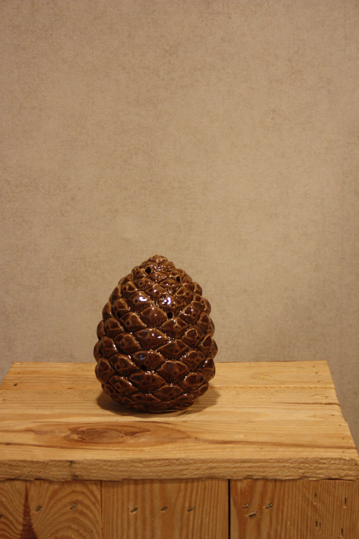 Dennenappel met led licht.