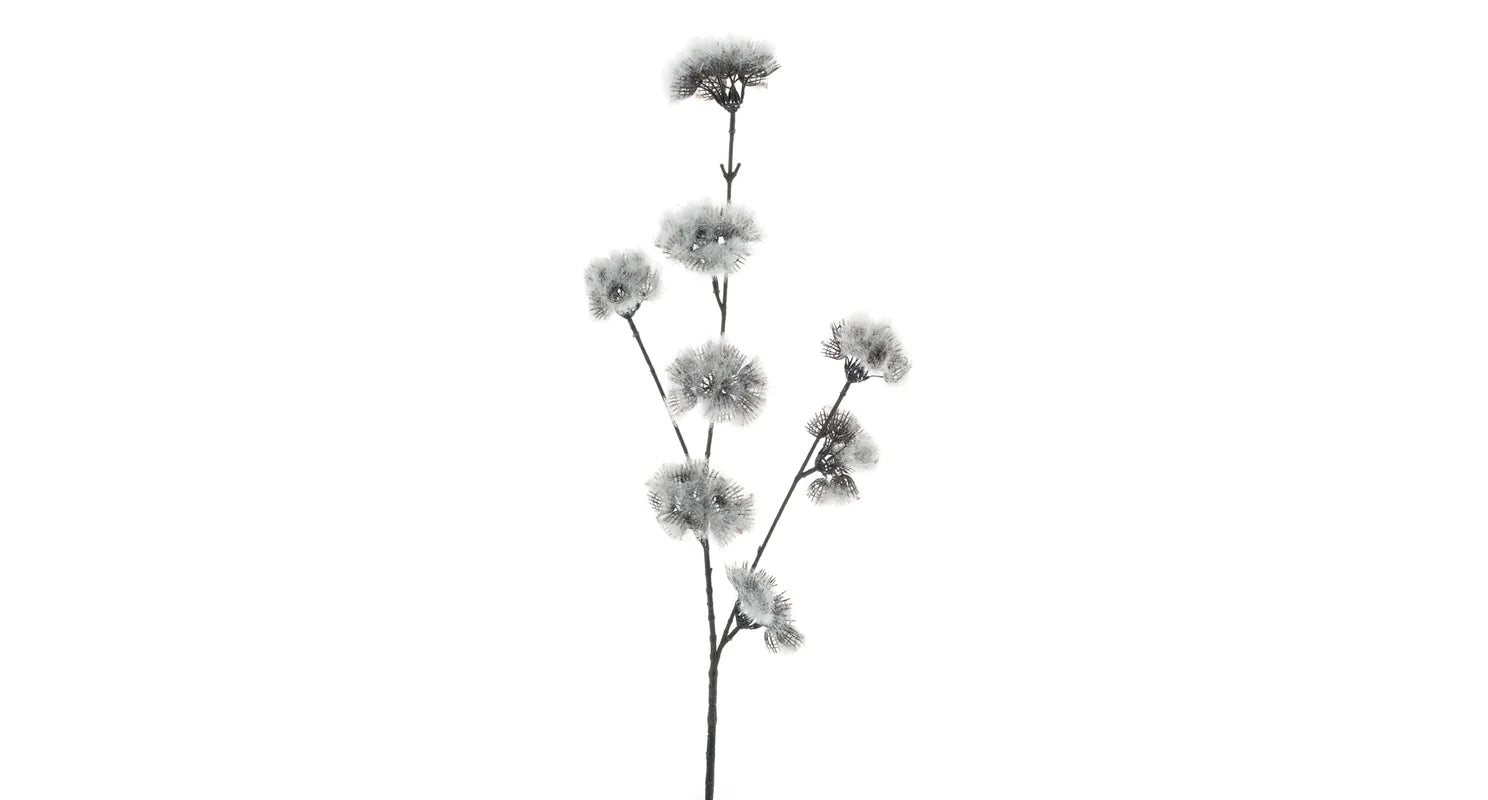 Zijden bloem Dandelion Spray Flocked