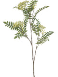 Zijden Bloem Sorbus spray green 80cm